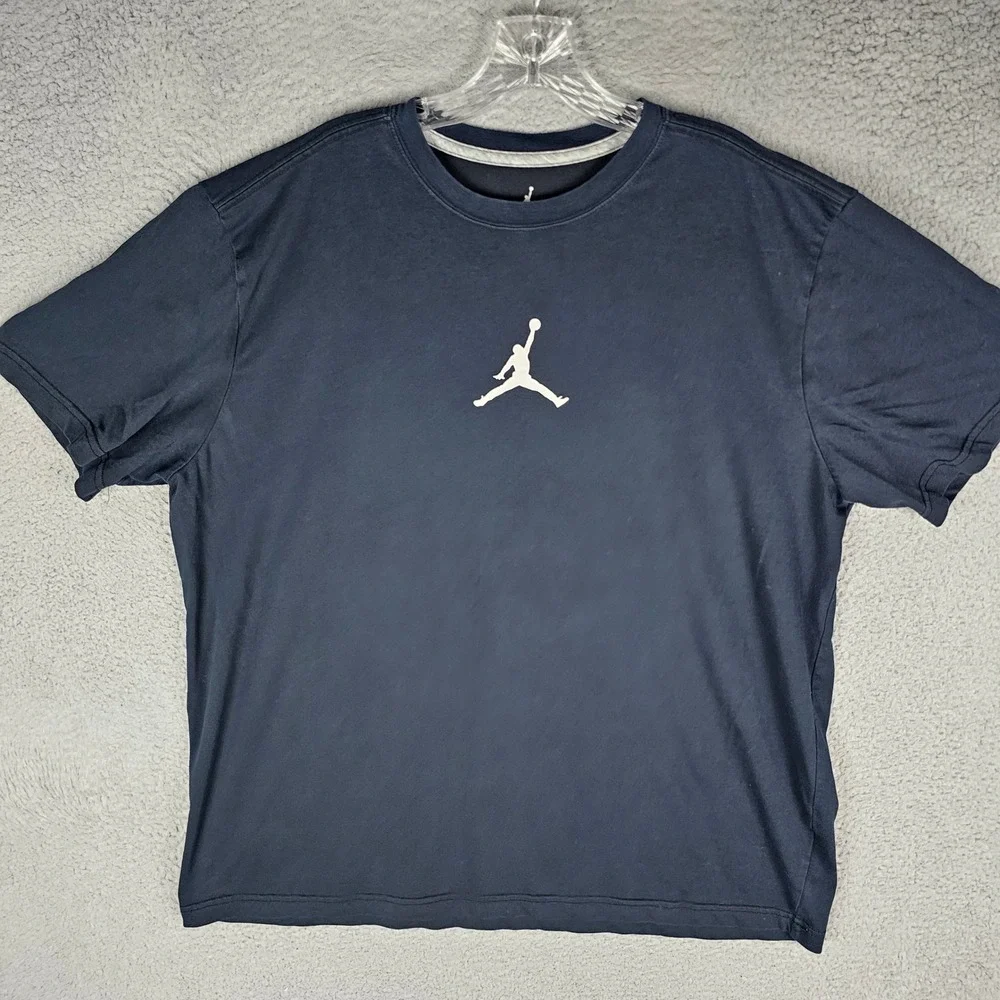 Jordan T-Shirt Mens XXL Black Jumpman Dri-FIT Short Sleeve Athletic Tee